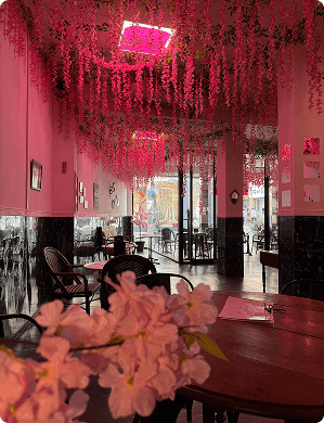 Inside of the cafe