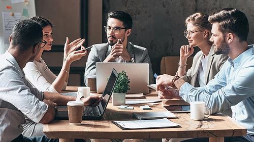 Meeting in Conference Room