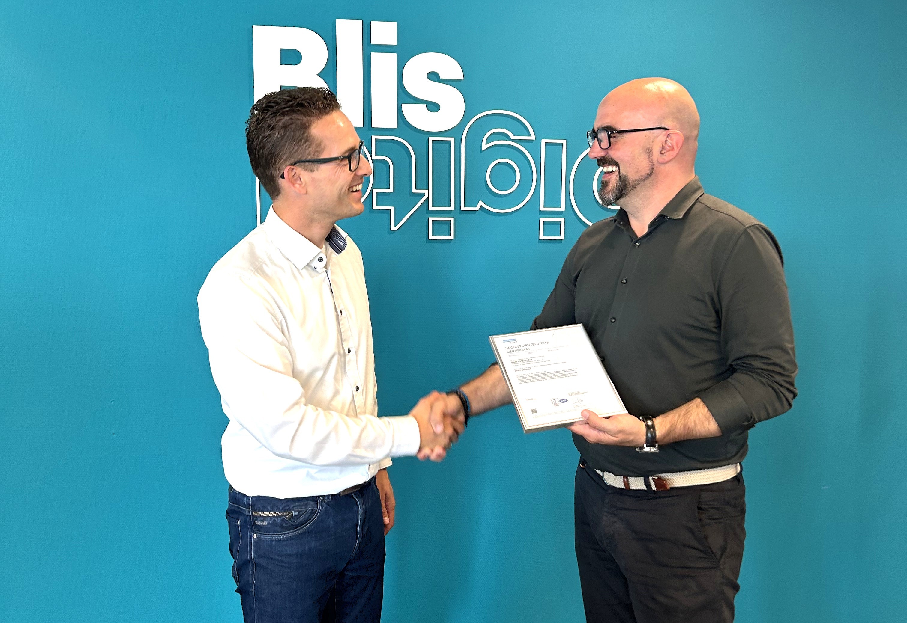 Blis Digital nieuws over verlenging van het ISO 27001-certificaat