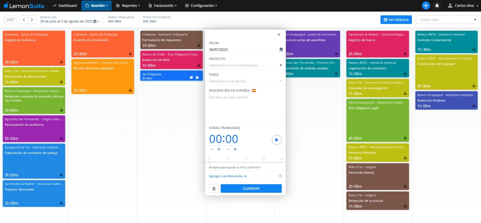LIA Memory registro automático de horas abogados