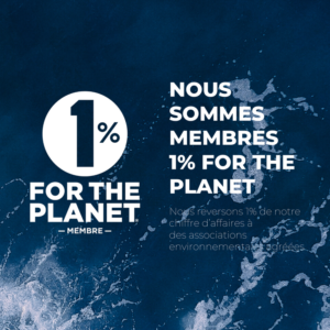 Membre du 1% pour la planète - Nous reversons 1% de notre CA à des associations environnementales
