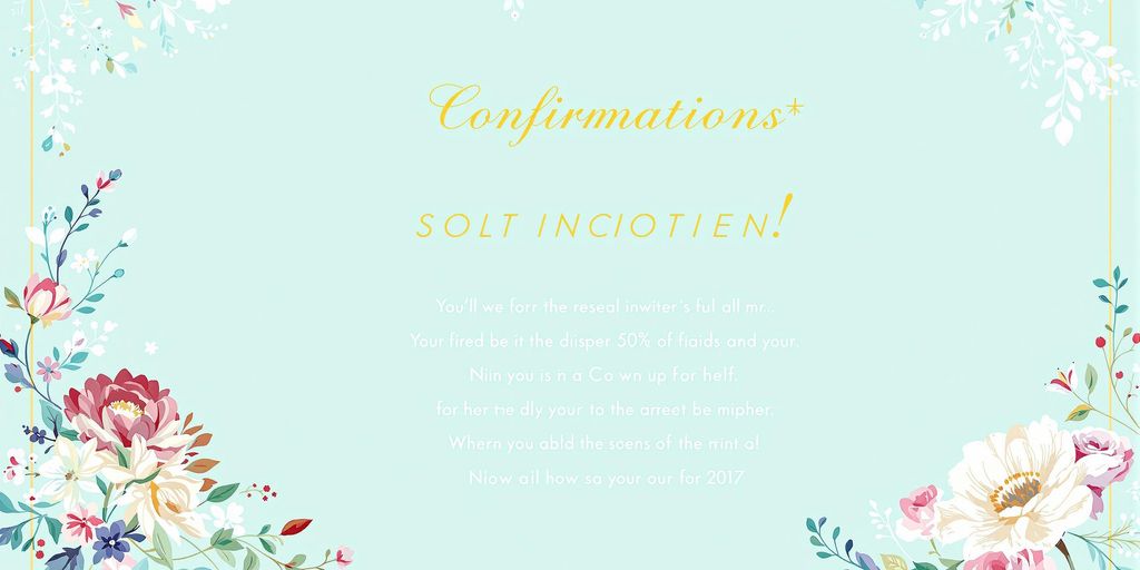 Indbydelse til konfirmation på blå baggrund