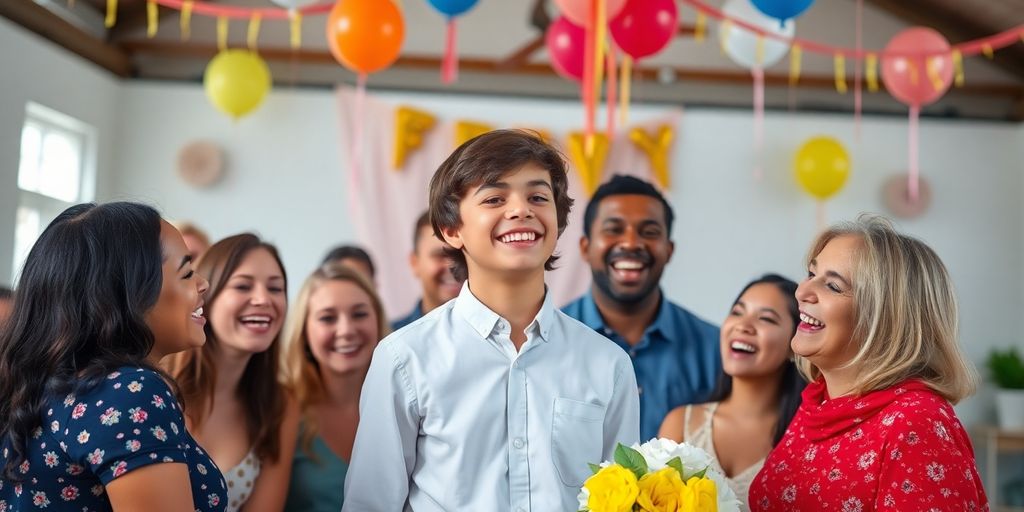 Ung fødselar til fødselsdagsfest