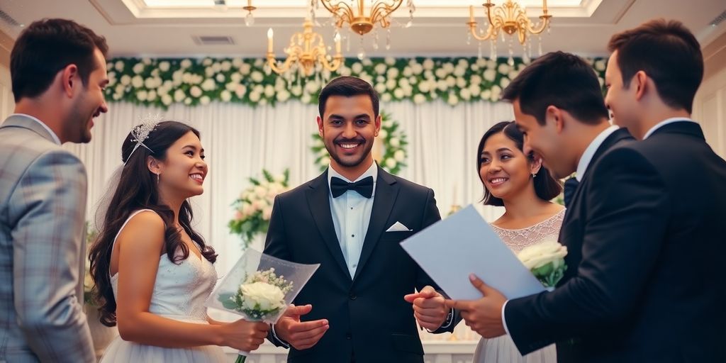 Glade ansigtstræk ved en konfirmation med musik.