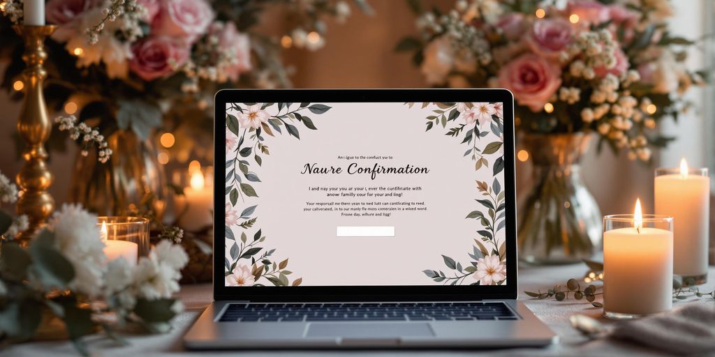 Hjemmeside til konfirmation på computer