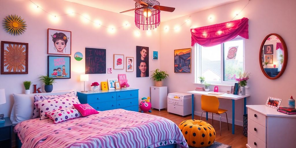 Unikke indretningsidéer til værelset med farverigt interiør.