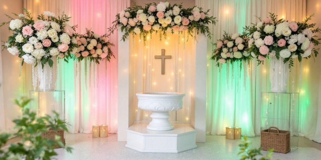 Kors over kar med blomster