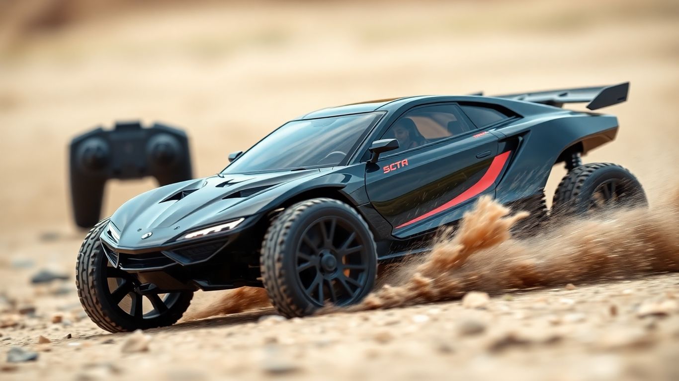 RC bil i bevægelse, perfekt til 12-årige piger.