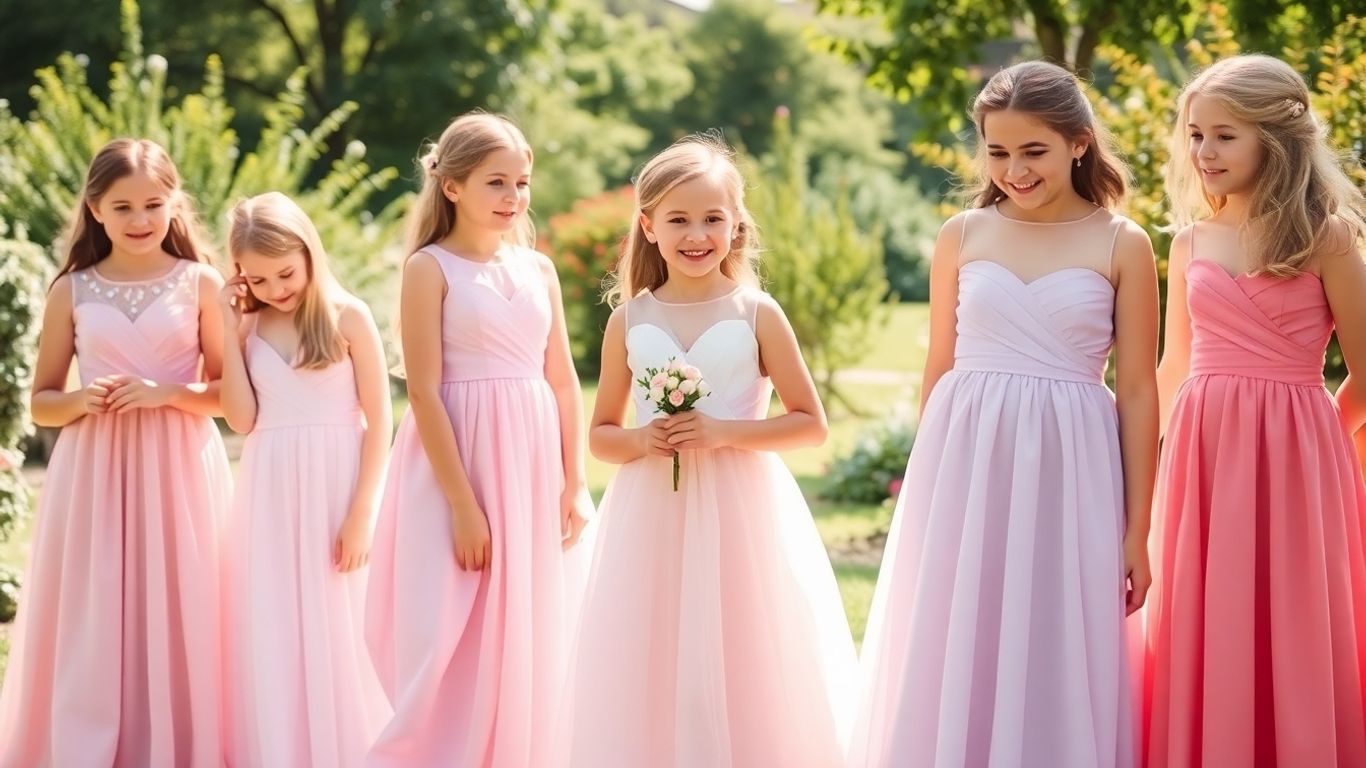 Smukke brudepigekjoler i forskellige stilarter og farver.