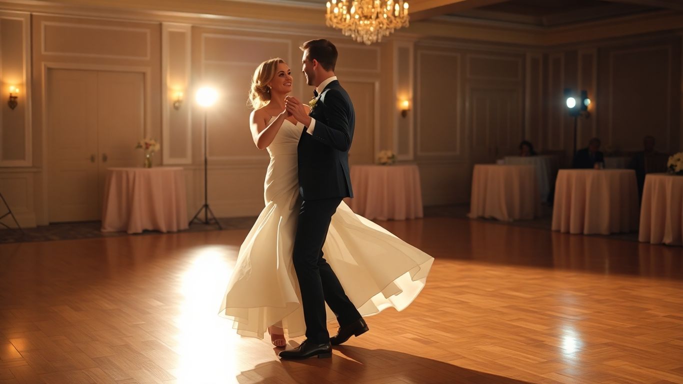 Bryllupspar danser brudevals