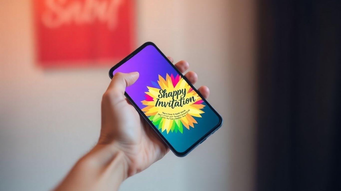 Online invitation på en smartphone