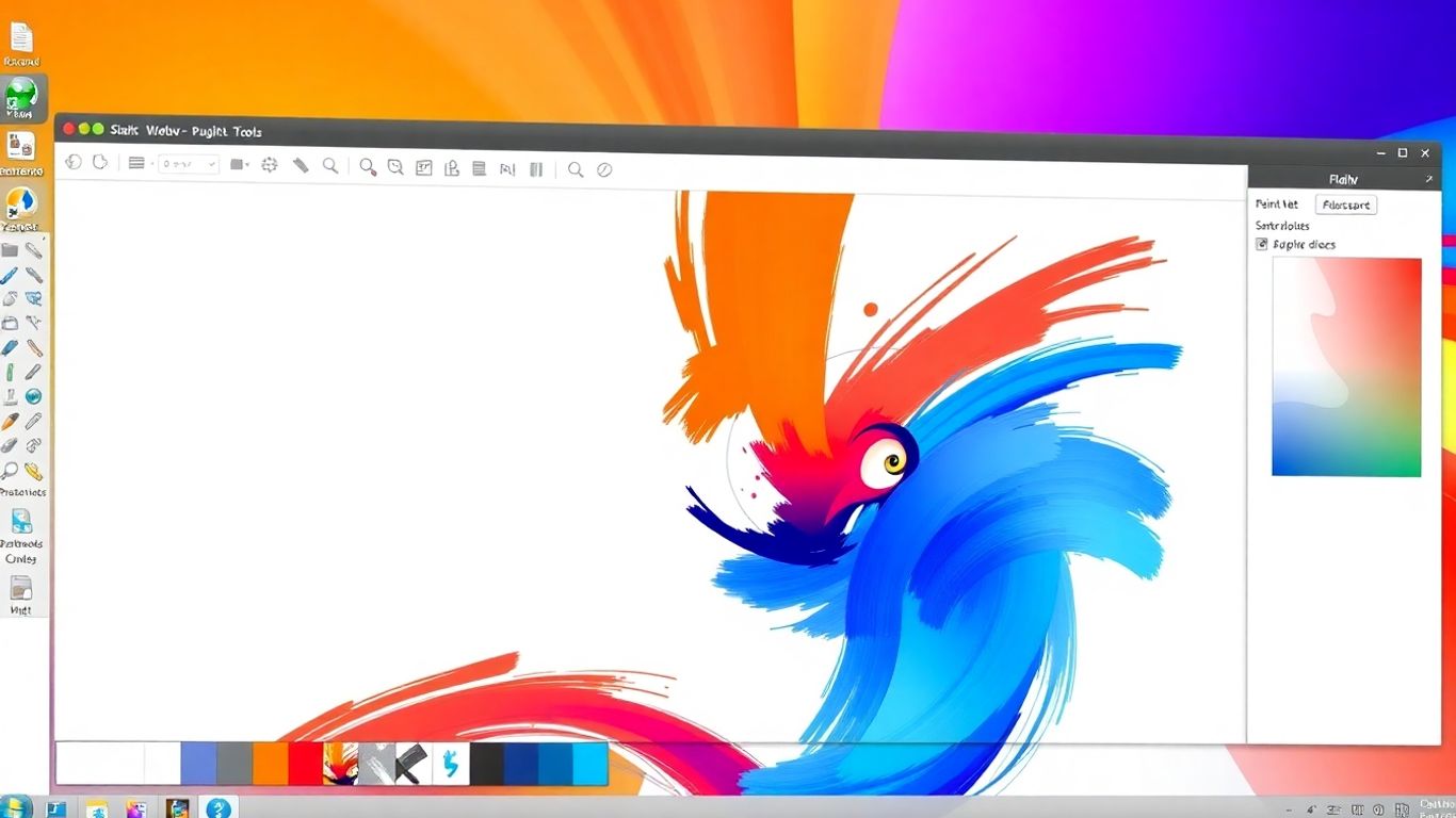 Paint.NET programvindue med tegneværktøjer og lærred.