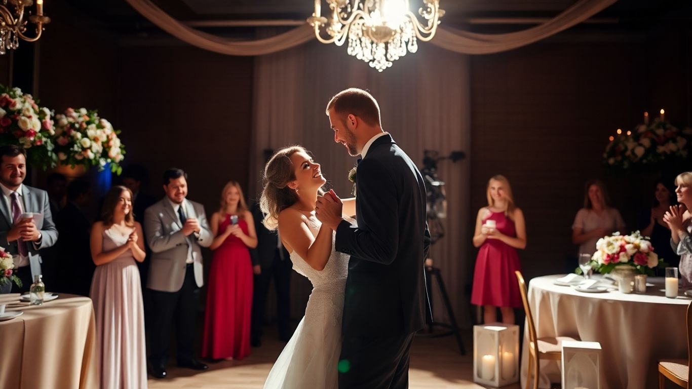 Bryllupspar danser til romantisk bryllupsmusik