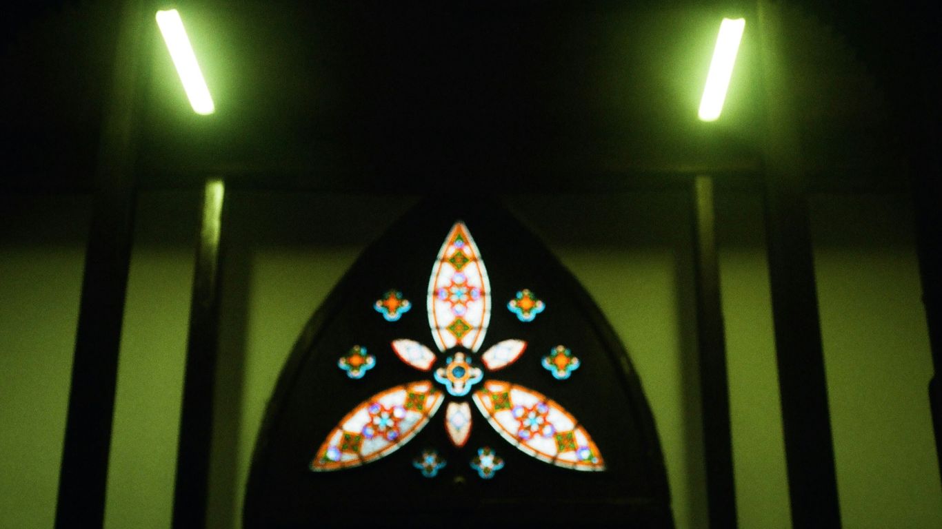 black and multicolored decor