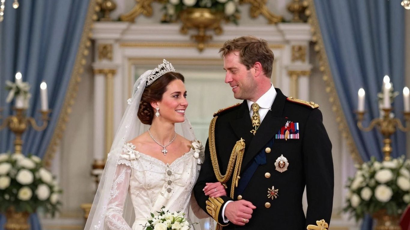 Bryllupsbilleder af Kronprins Frederik og Kronprinsesse Mary.