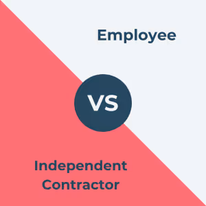 This image is used to show Independent contractor vs employee worker status