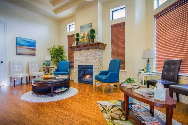 Inside the waiting room of Whittle Family Dentistry in Benbrook, TX