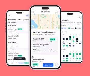 New updates for the Kwikly Dental Staffing app include additional details for dental hygienist and dental assistant shifts.