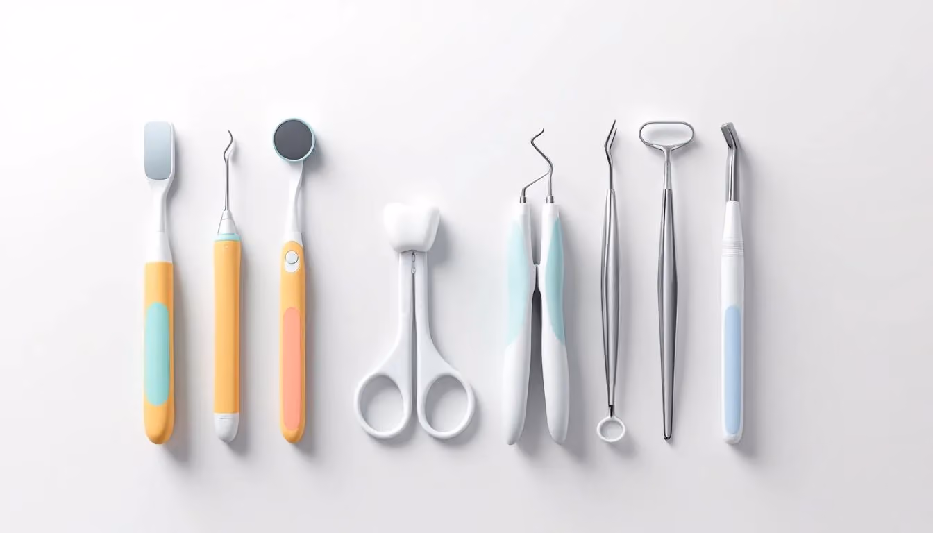 A dental office toolkit setup ready for use.