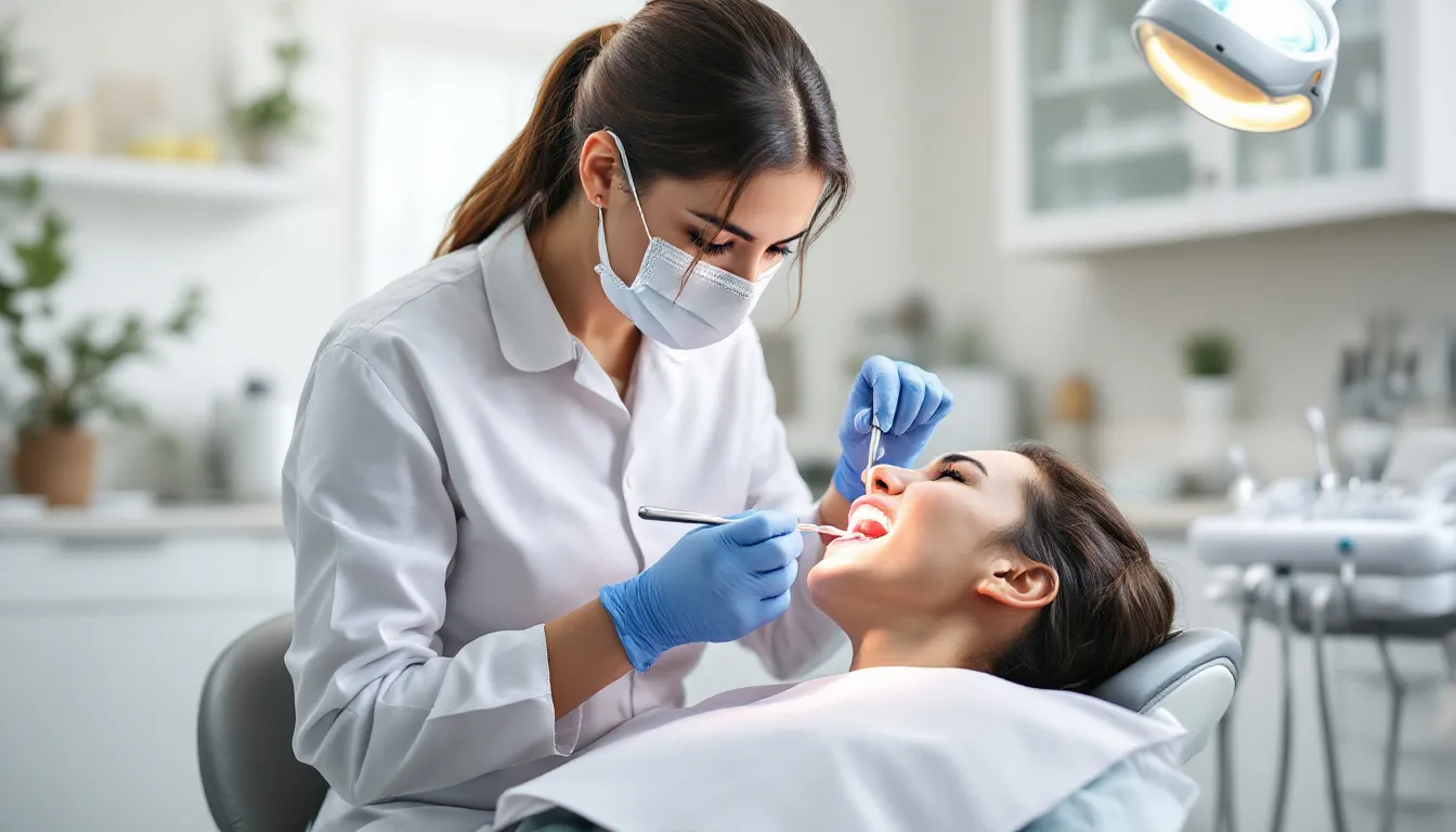 A dental assistant enhancing patient care in a dental office.