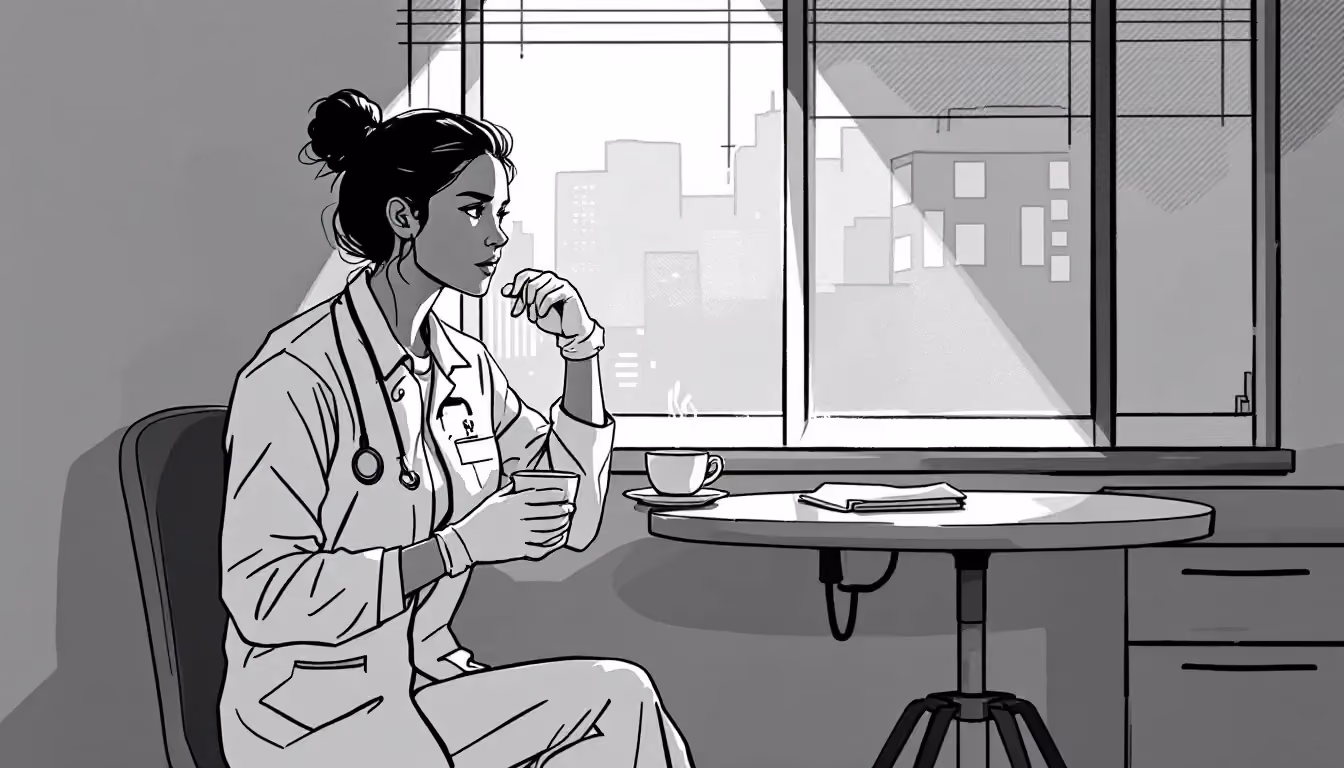 A balanced work-life scene for dental hygienists.