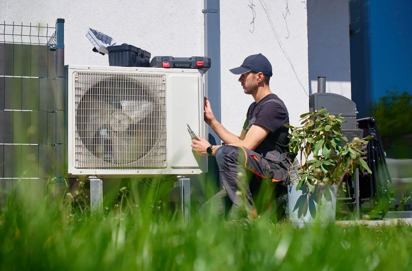 Gary Air team member performing air conditioner repair and maintenance in Longboat Key, FL to improve comfort, efficiency, and system performance.
