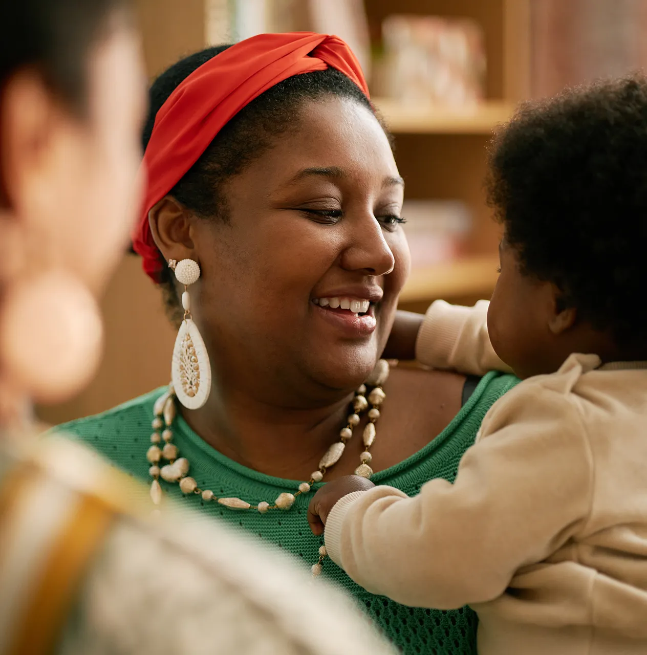 Images of mother and son, showing vulnerability to not knowing rights in the education setting.