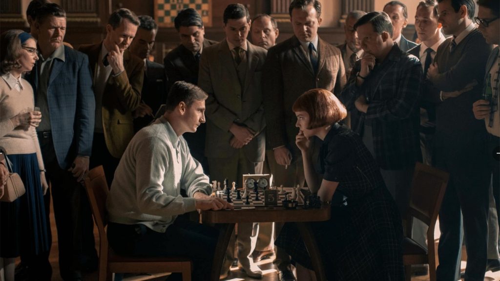 Beth playing chess