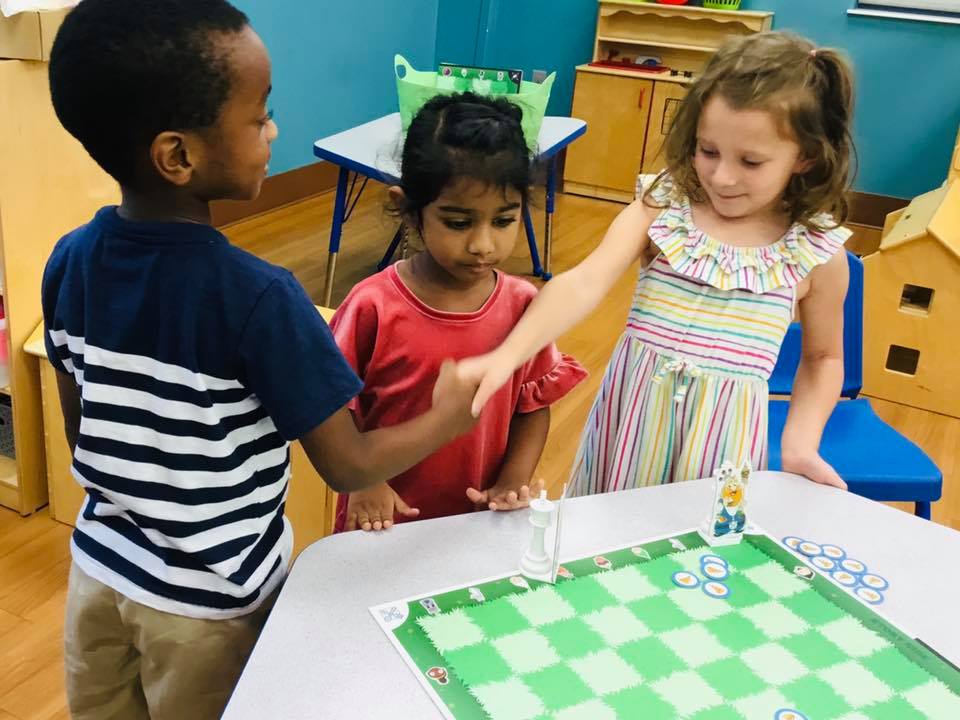 Kids playing chess 