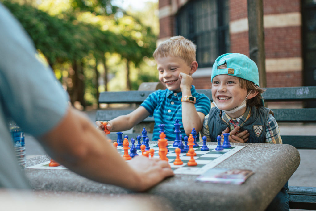 kids playing chess