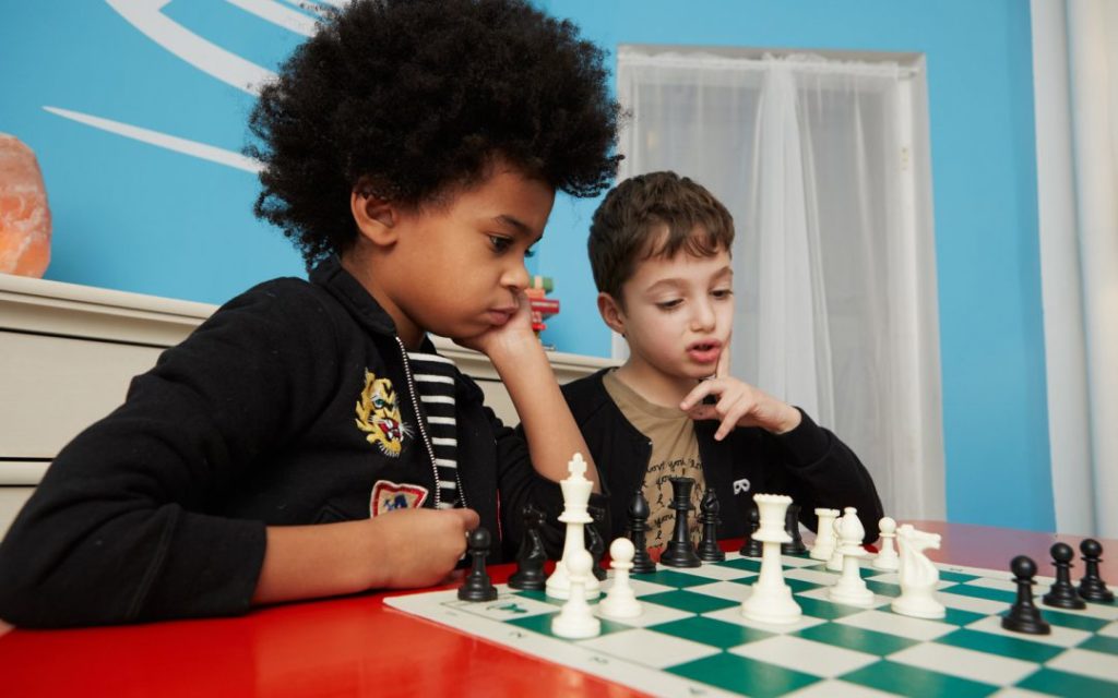 kids playing chess