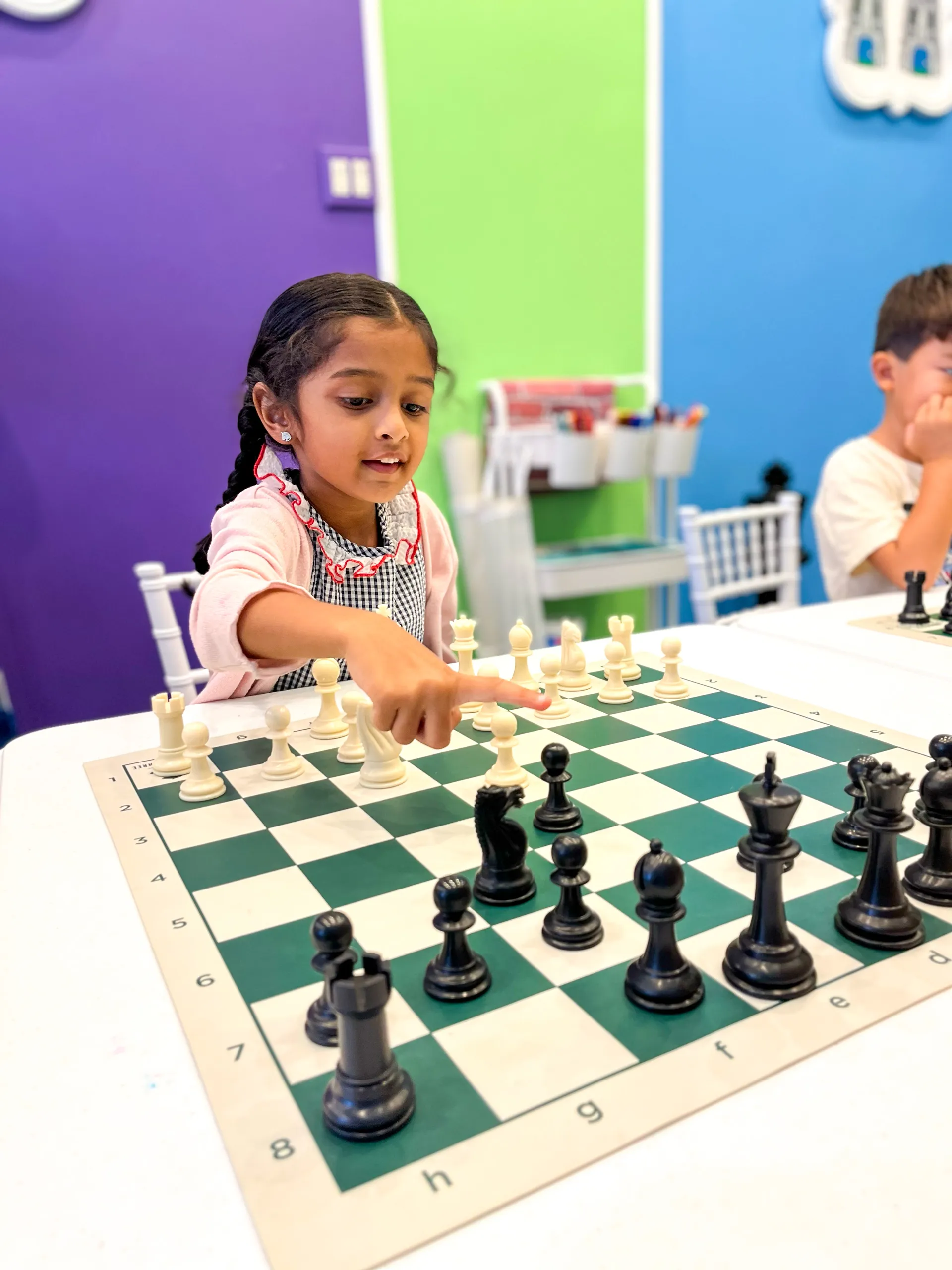 Story Time Chess intermediate chess class with students