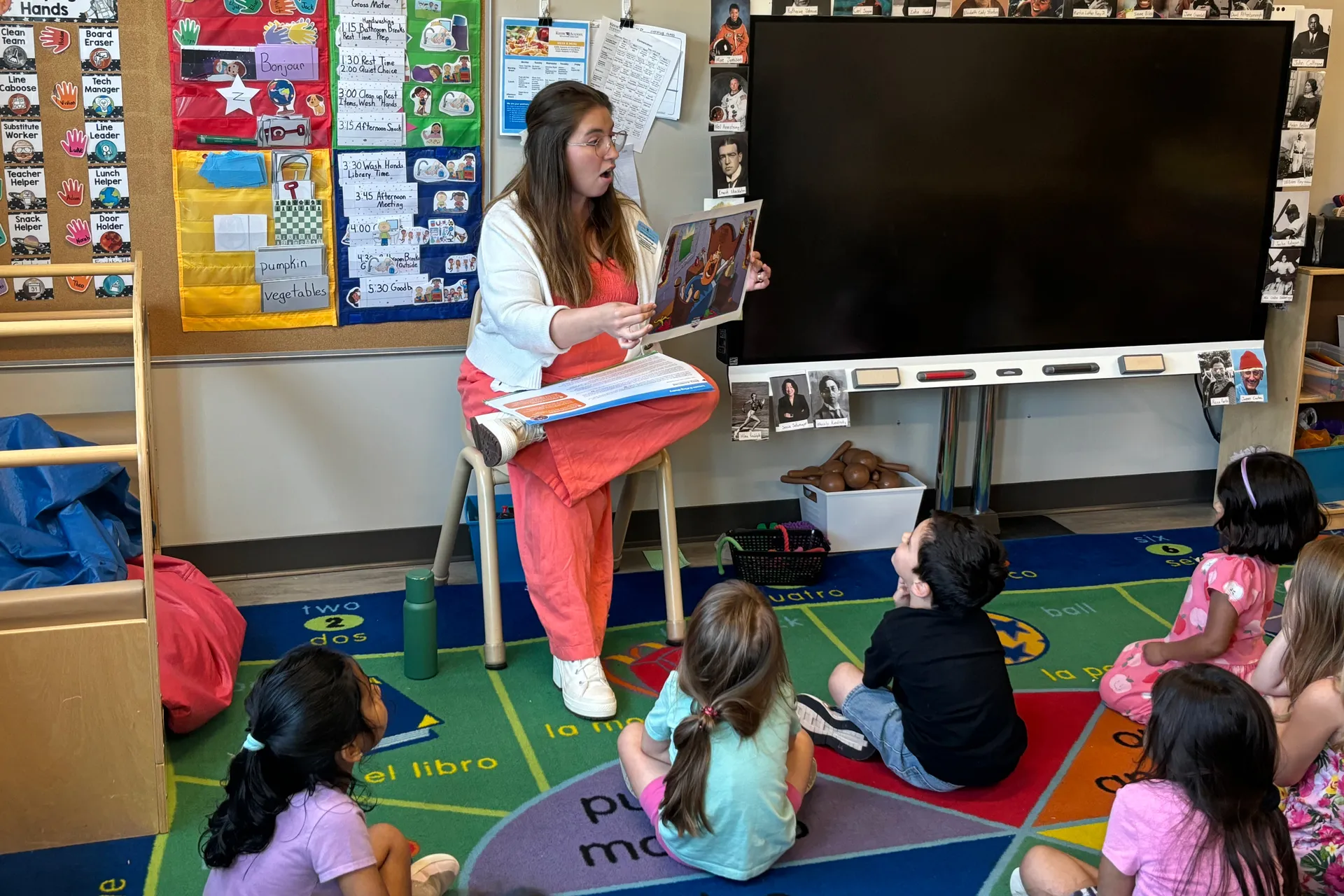 Story Time Chess poster guide for classroom use
