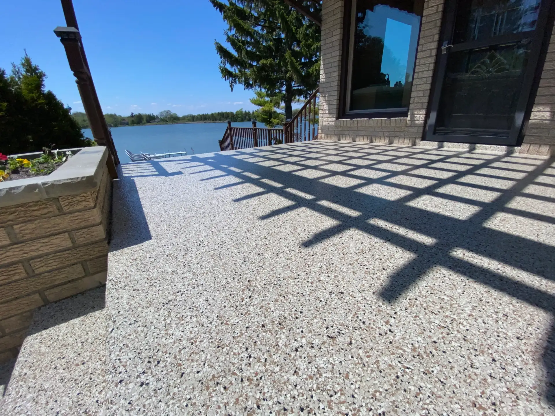 driftwood lake patio floor coating