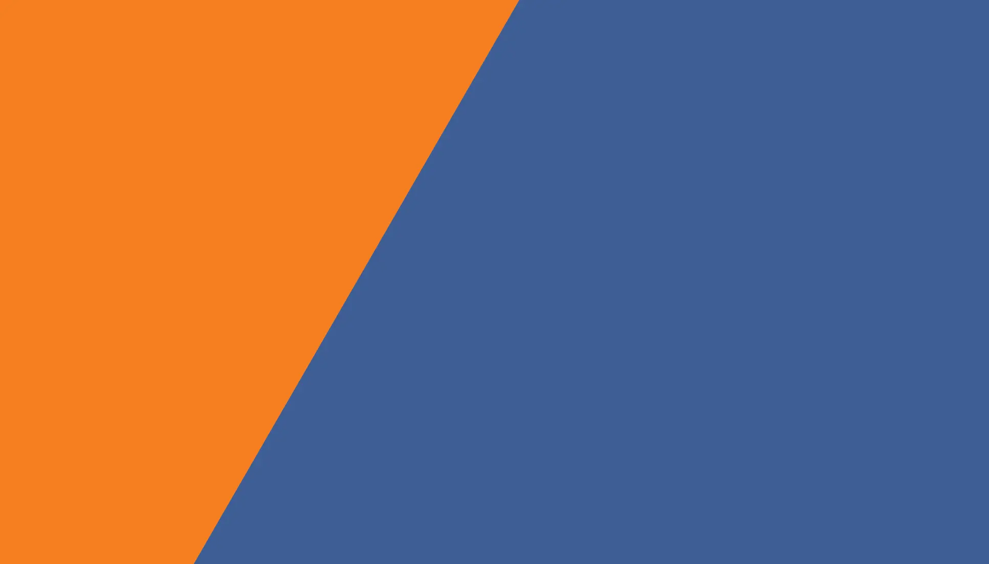 orange blue split background