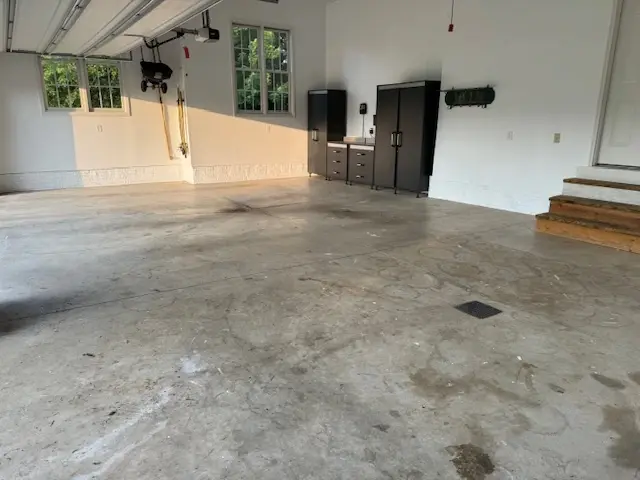 garage before floor coating