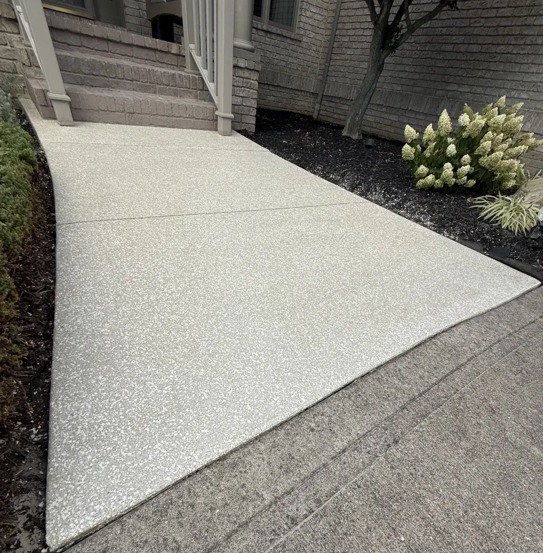 concrete slabs lifted in front of front step