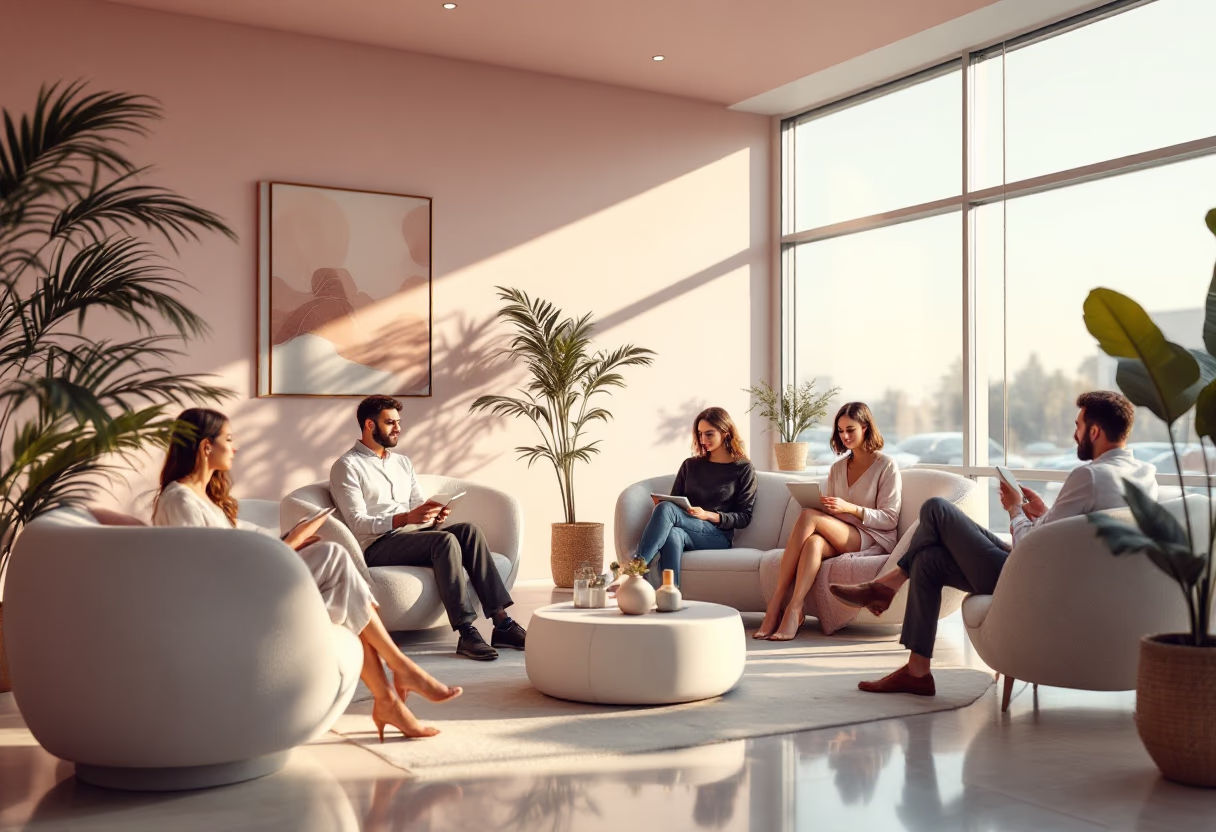 image of service area lounge in auto dealership