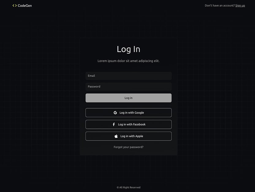 Codegen - Ai Saas Website Template