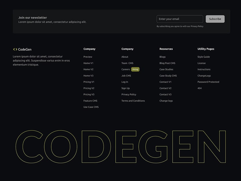 Codegen - Ai Saas Website Template