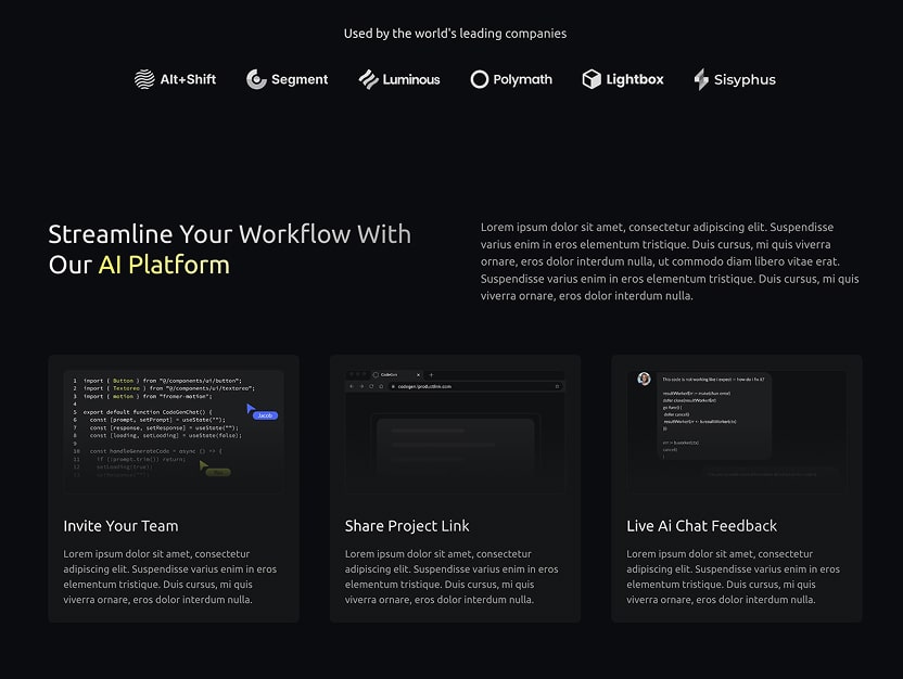 Codegen - Ai Saas Website Template