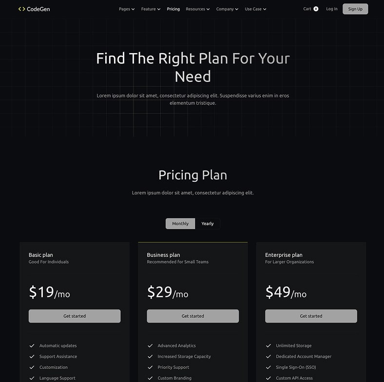 Codegen - Ai Saas Website Template
