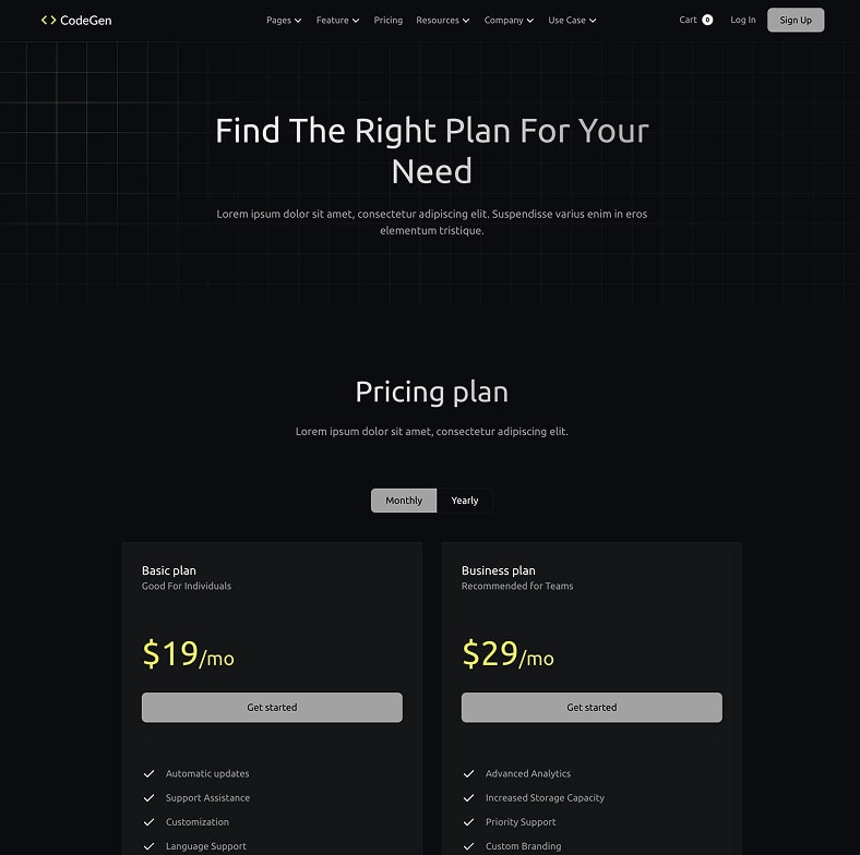 Codegen - Ai Saas Website Template