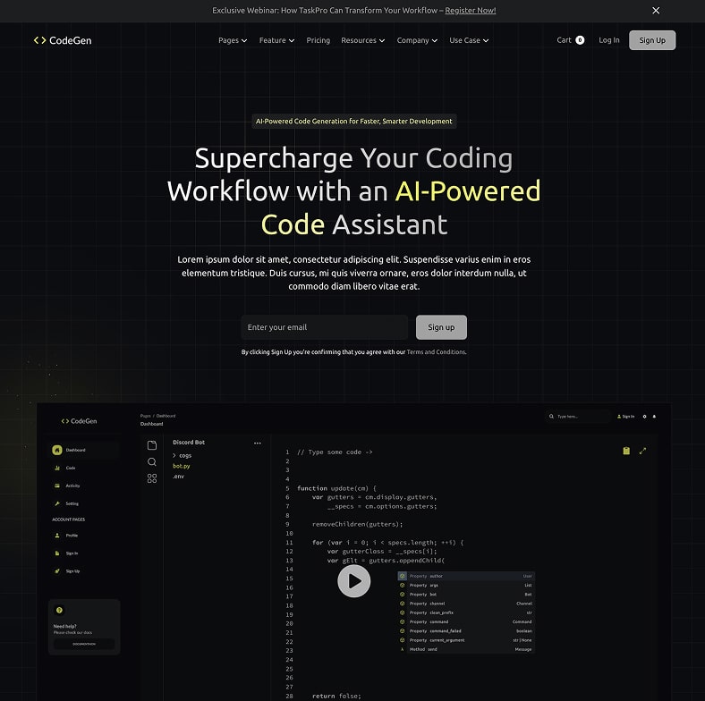 Codegen - Ai Saas Website Template