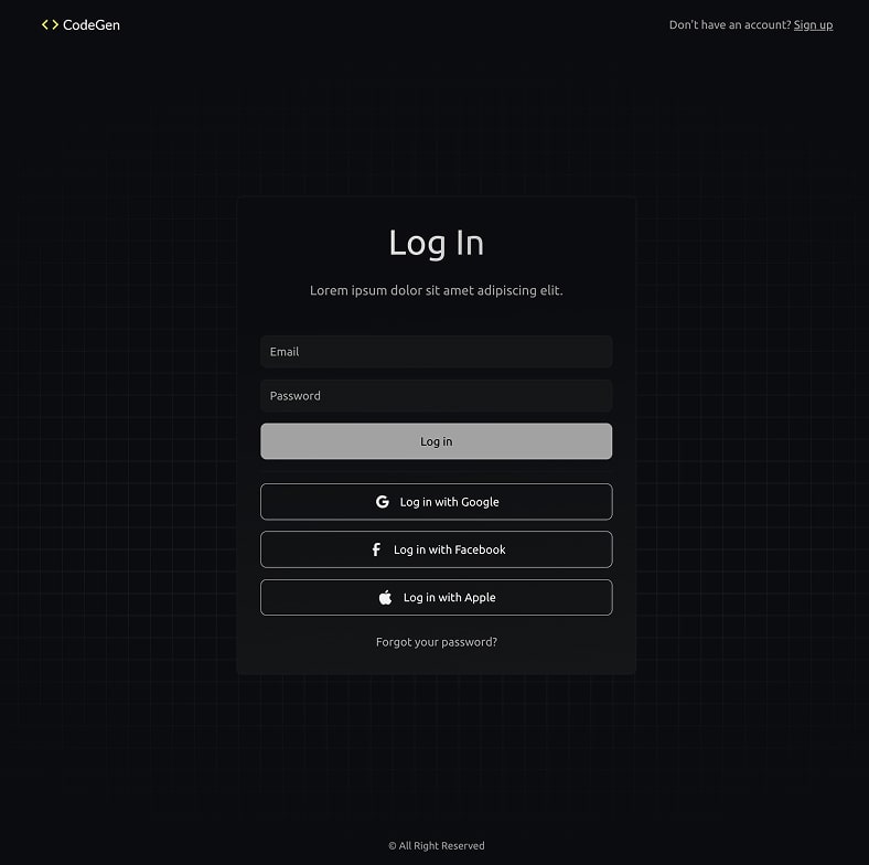 Codegen - Ai Saas Website Template