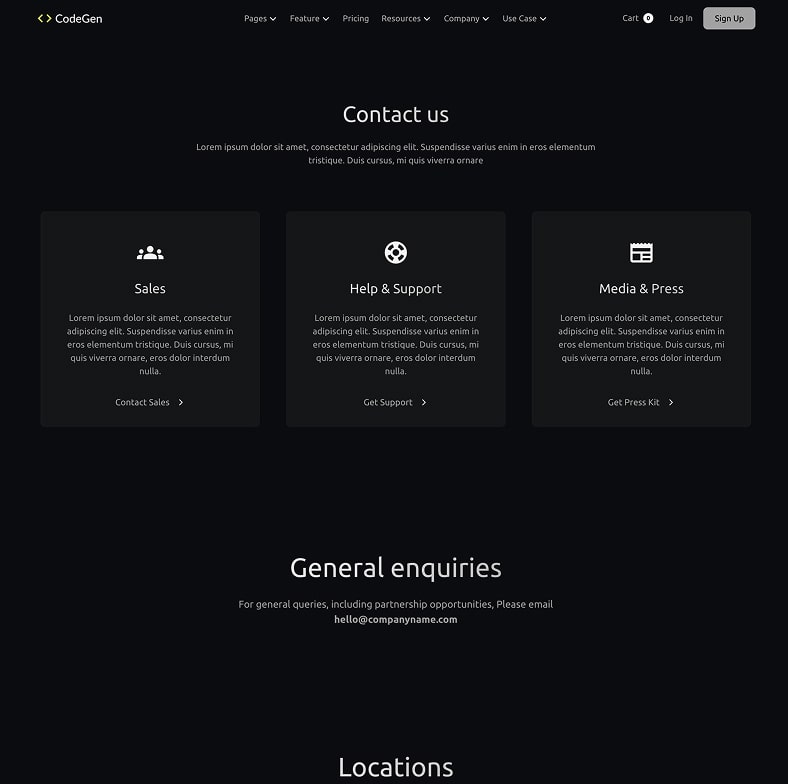 Codegen - Ai Saas Website Template