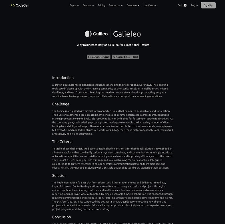 Codegen - Ai Saas Website Template
