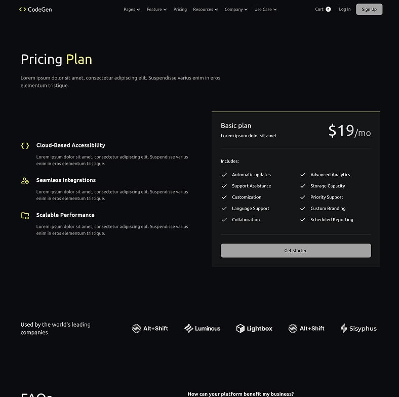 Codegen - Ai Saas Website Template