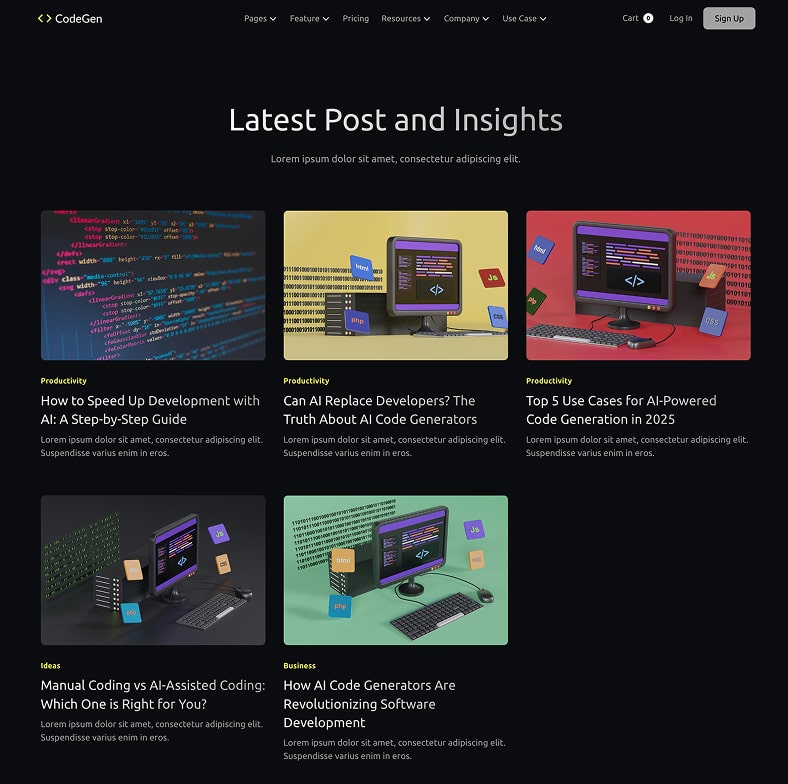 Codegen - Ai Saas Website Template