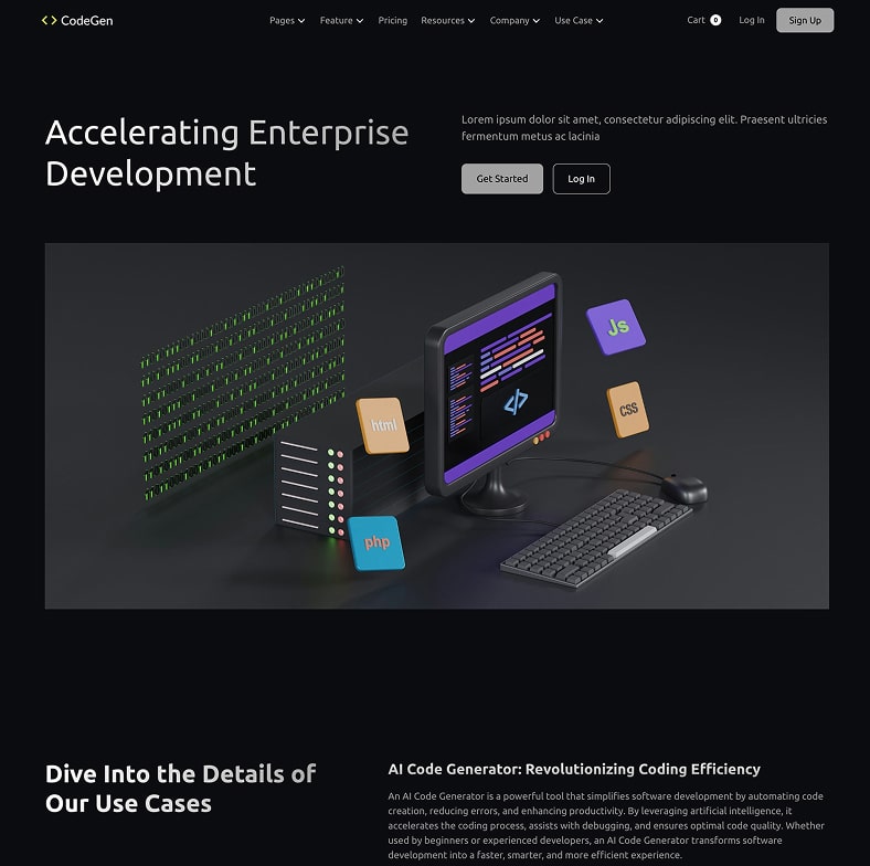 Codegen - Ai Saas Website Template